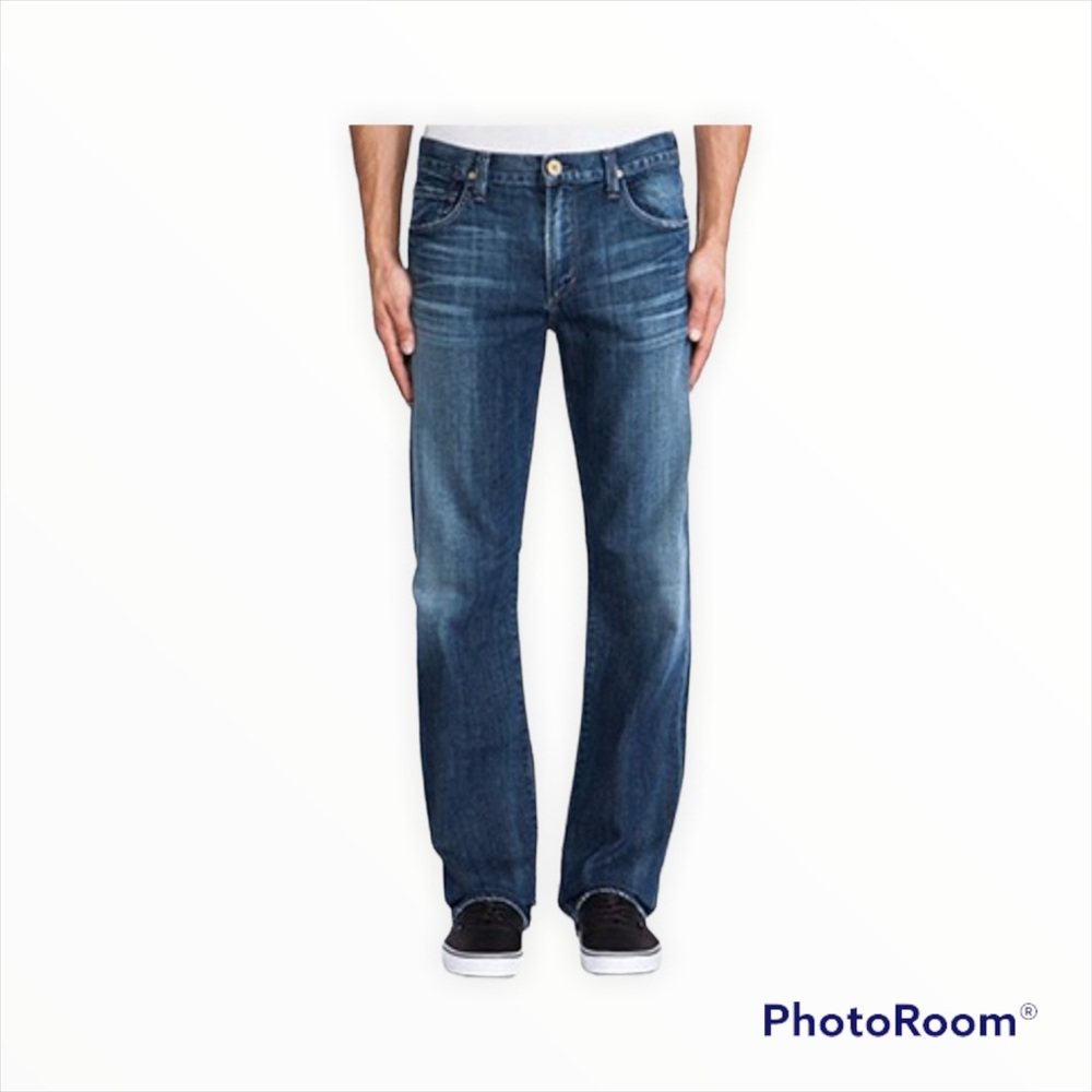 CITIZENS OF HUMANITY EVANS relaxed Button Fly 606 Mens Jeans *DISTRESSED* Sz 33